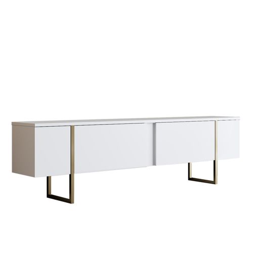 Woody Fashion Komoda za TV, Luxe - White, Gold slika 6