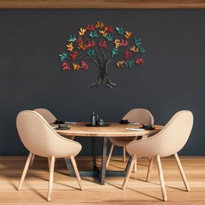 Wallity Yggdrasil Multicolor Decorative Metal Wall Accessory