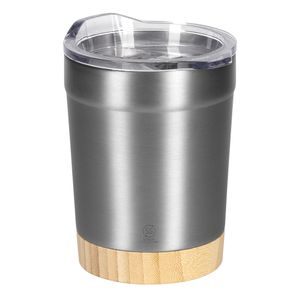 ASTRID,termos šolja sa dnom od bambusa,silver