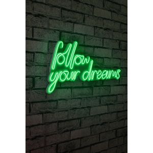 Wallity Ukrasna plastična LED rasvjeta, Follow Your Dreams - Green