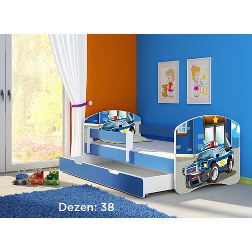 Deciji krevet ACMA II 160x80 F + dusek 6 cm BLUE38 slika 1