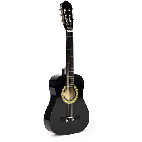 Ecotoys drvena gitara sa 6 žica crna slika 2