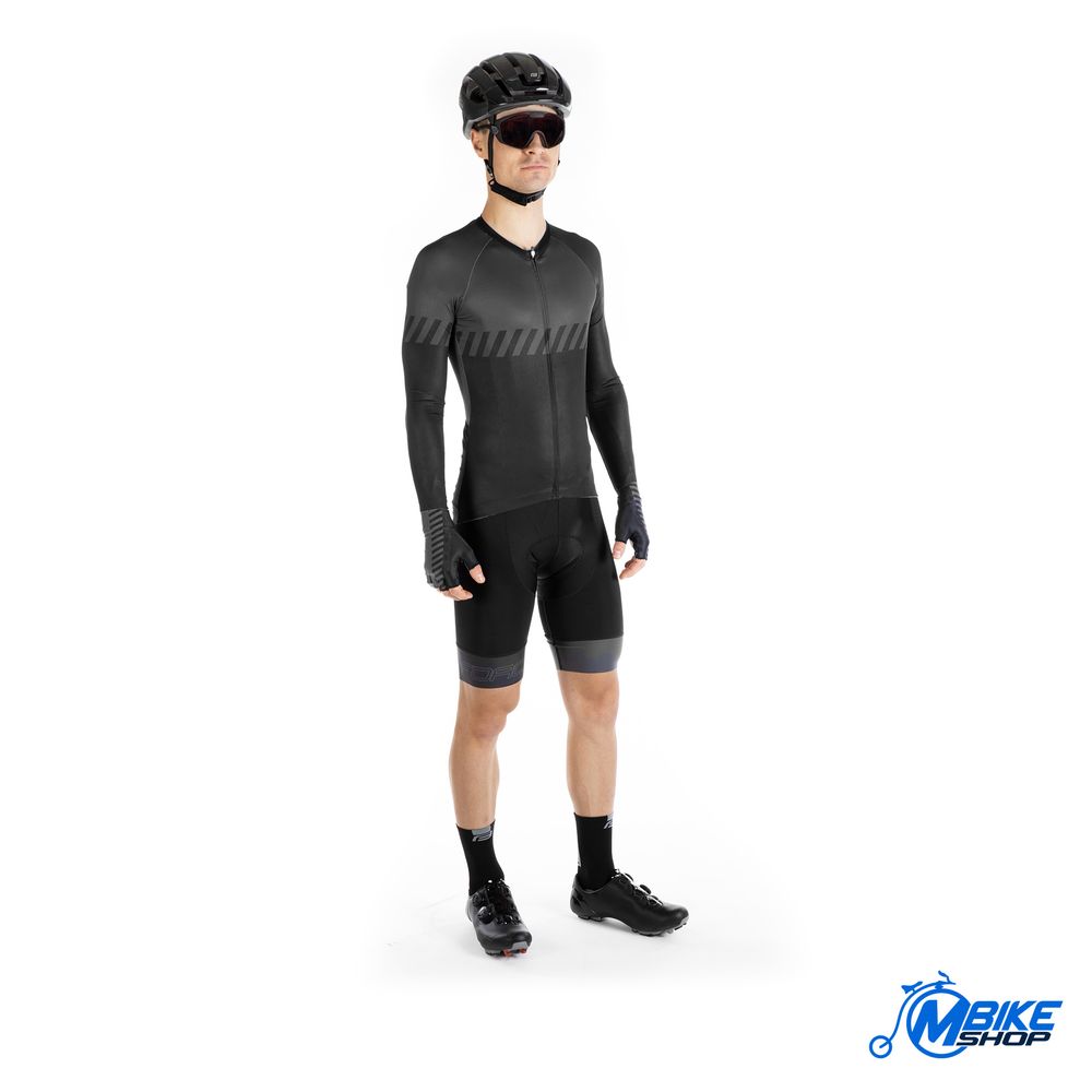 Force Majica za biciklizam Fashion Black/Grey slika 3