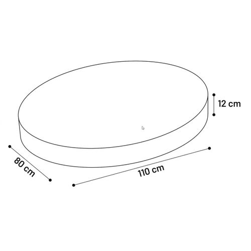 JASTUK SNOOZY OVAL SMEĐA 110x80x12cm slika 2