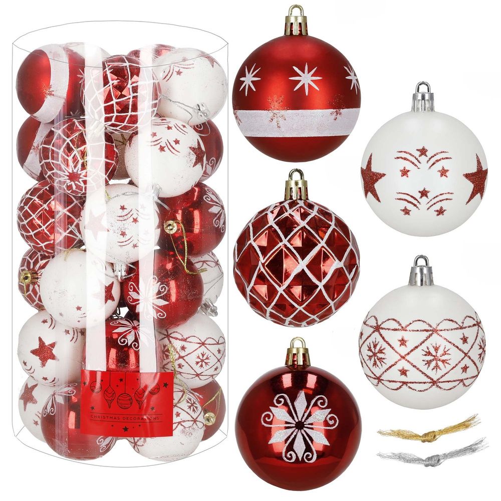 Ca0987 set božićnih kuglica 6 cm 30 kom slika 1