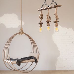 Erebos - 111-AV BlackWooden Chandelier