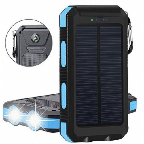 HRD-T12 ** Gembird solar power bank 12000mAh 2xUSB, 1xType-C, LED, kompas (999) slika 2