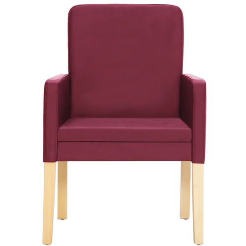 Blagovaonske stolice od umjetne kože 2 kom crvena boja vina slika 14