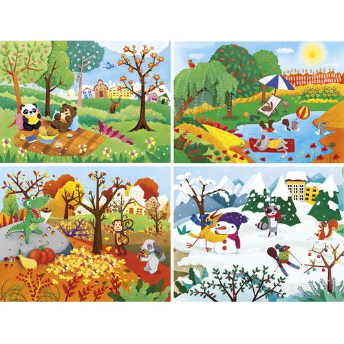 4 Seasons puzzle 20+60+100+180kom slika 1