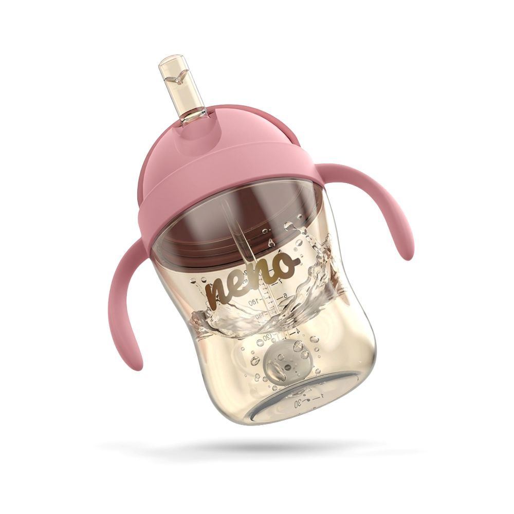 NENO BEBESITO bočica sa slamkom 240 ml, roza slika 3