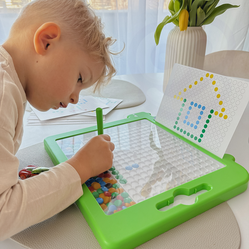 Woopie magnetna ploča Montessori MagPad 110 gumba, zeleni dinosaur slika 3