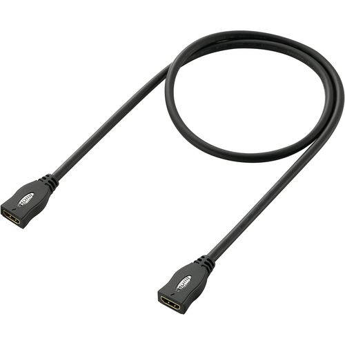 SpeaKa Professional HDMI produžetak HDMI A utičnica, HDMI A utičnica 1.00 m crna SP-1793612 audio povratni kanal (arc), pozlaćeni kontakti, Ultra HD (4K) HDMI HDMI kabel slika 4