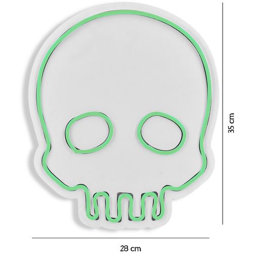Wallity Ukrasna plastična LED rasvjeta, Skull - Green slika 8