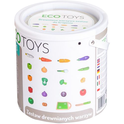 EcoToys drveno povrće za rezanje 20 komada slika 6