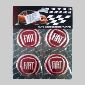 Amblemi Silikonski Crni 4/1 Fi60Mm Fiat Crveni