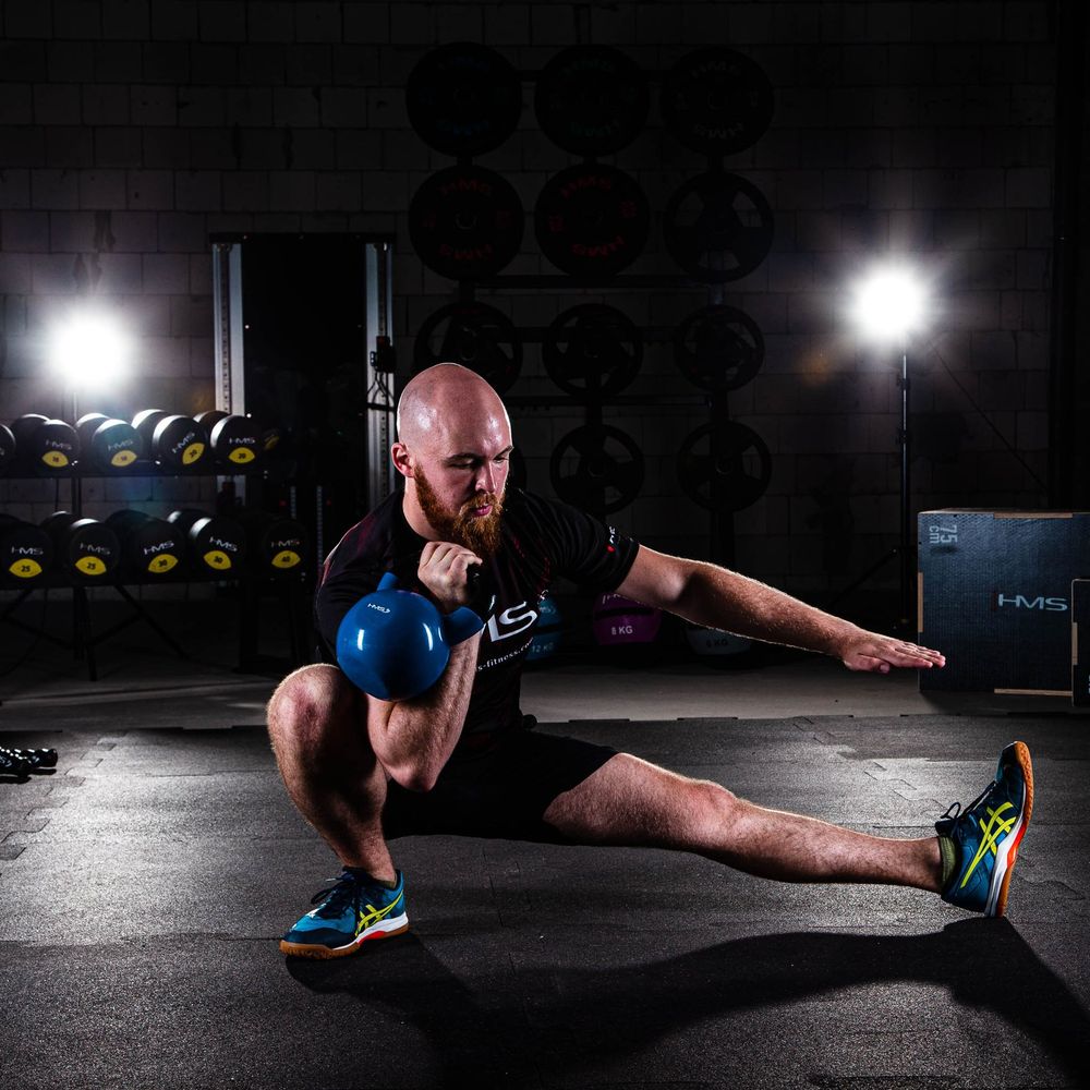 Knv kettlebell od lijevanog željeza 4 kg hms (plava) slika 7