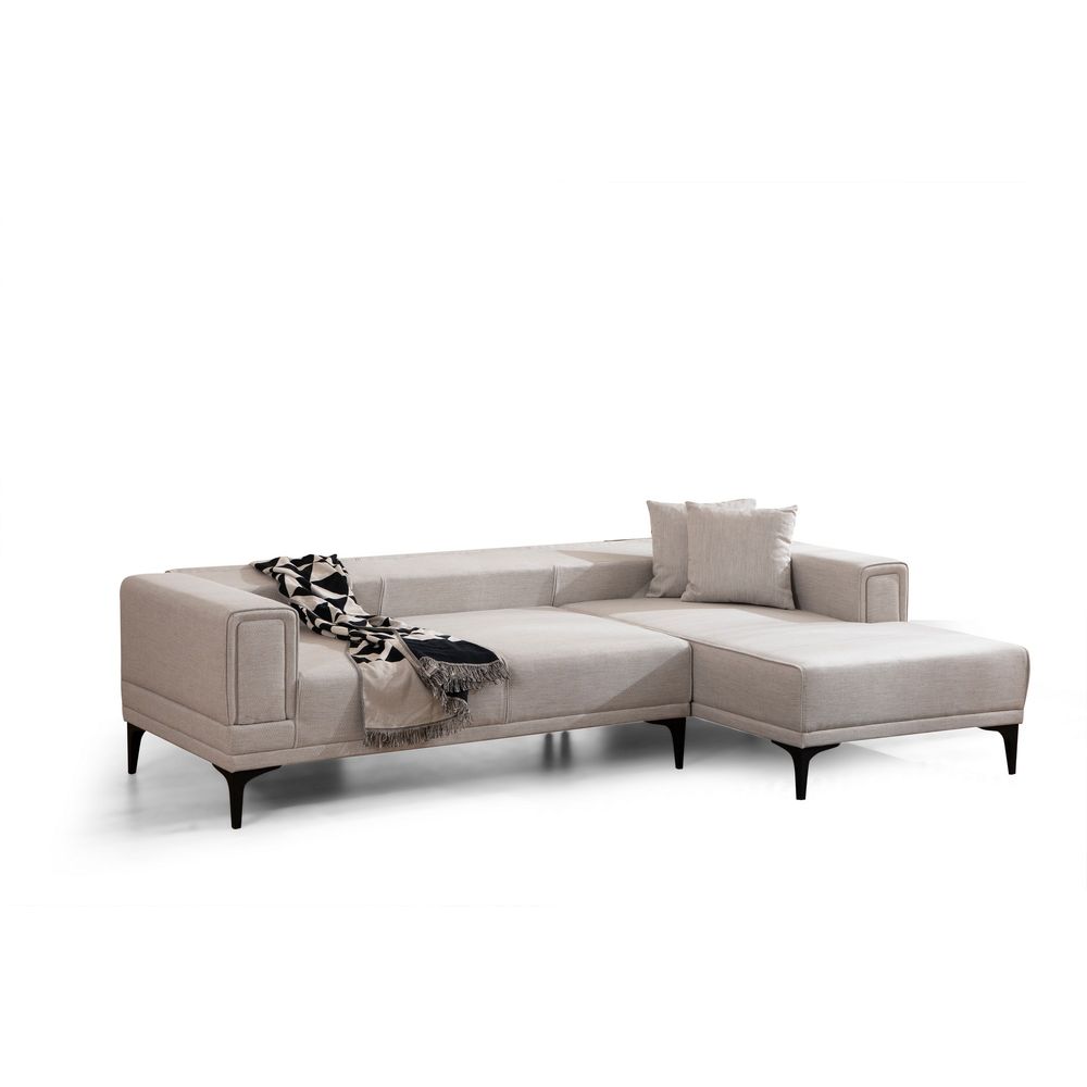Ugaona Sofa na Razvlačenje Horizon Right - Ecru Boja slika 7