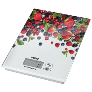  Voltz kuhinjska vaga V51651E digitalna - deco 2/ bela - šumsko voće