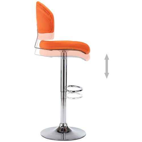 Barski stolac od umjetne kože narančasti slika 27