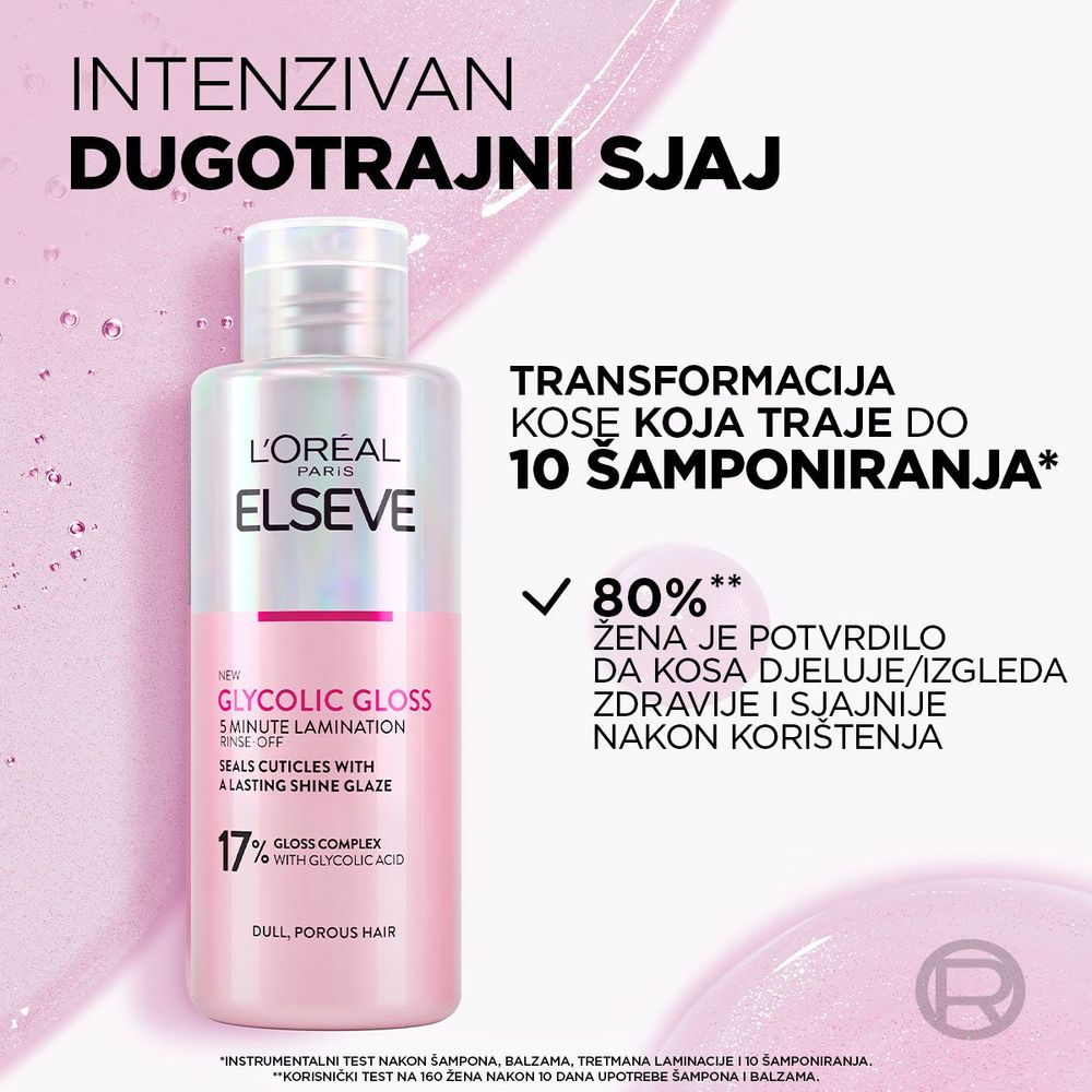 L'Oréal Paris Elseve Glycolic Gloss Tretman laminacije 200ml slika 3