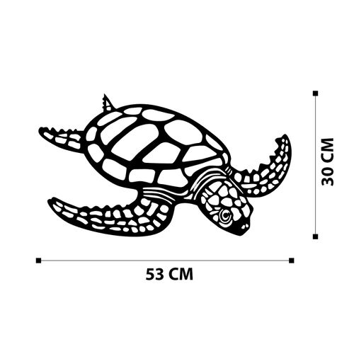 Caretta Caretta Crni Dekorativni Metalni Zidni Ukras slika 6