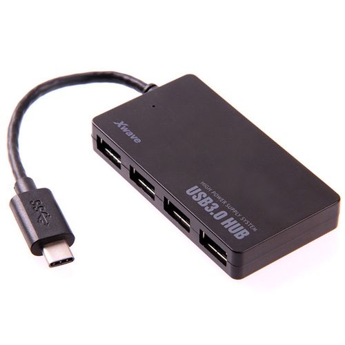 Xwave USB HUB C241 13cm,Tip-C na USB,4-port na USB3+3xUSB2.0 slika 1