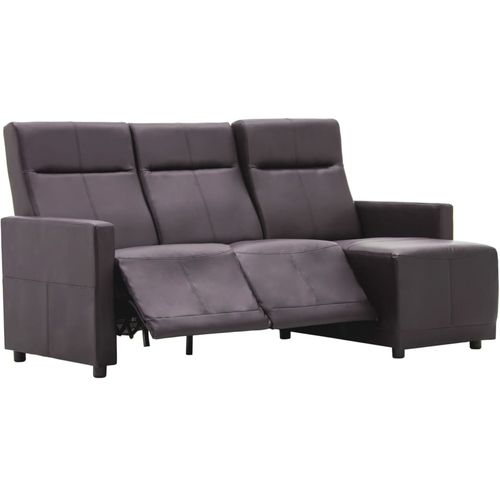 Kutna nagibna sofa s presvlakom od umjetne kože smeđa slika 3