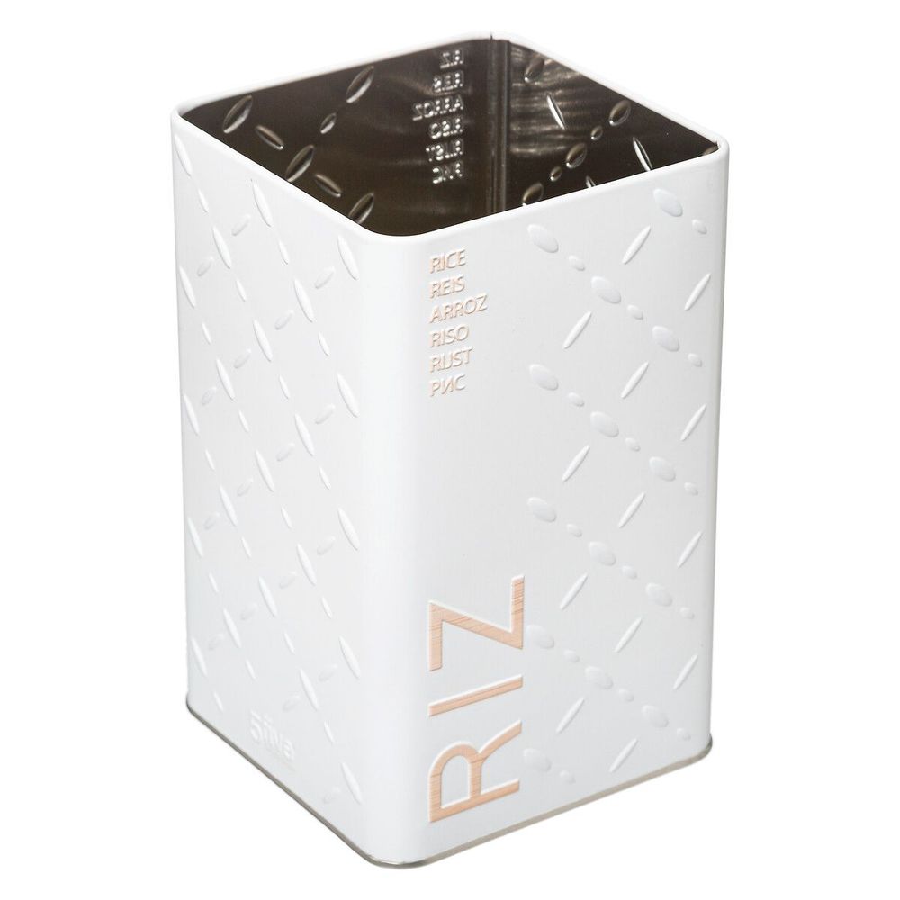 Five kutija za rižu, metal, bijela slika 4