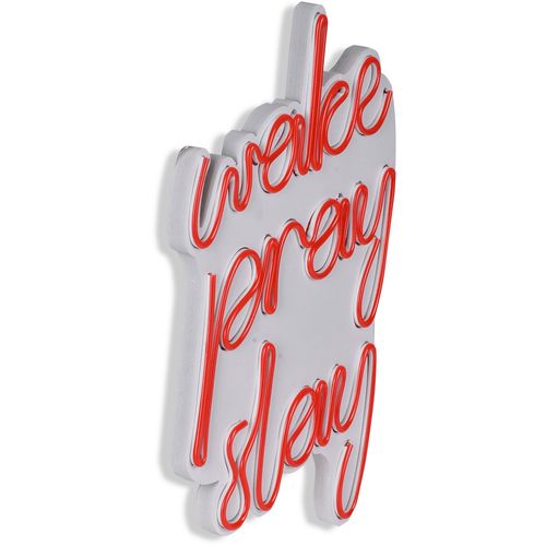 Wallity Ukrasna plastična LED rasvjeta, Wake Pray Slay - Red slika 17