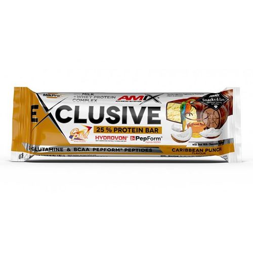AMIX Exclusive Protein Bar 85g Caribbean punch slika 1