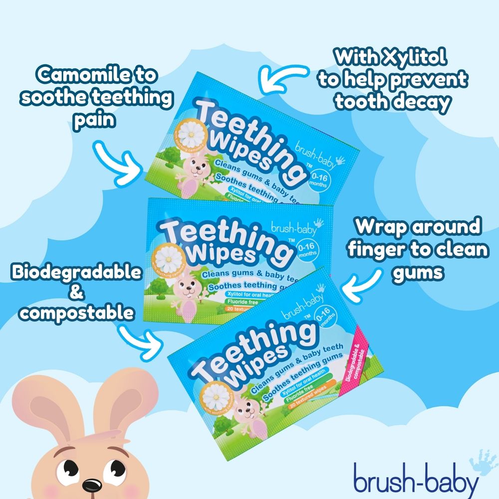 Brush-Baby Vlažne maramice za nicanje zubića TeethingWipes 20kom slika 2