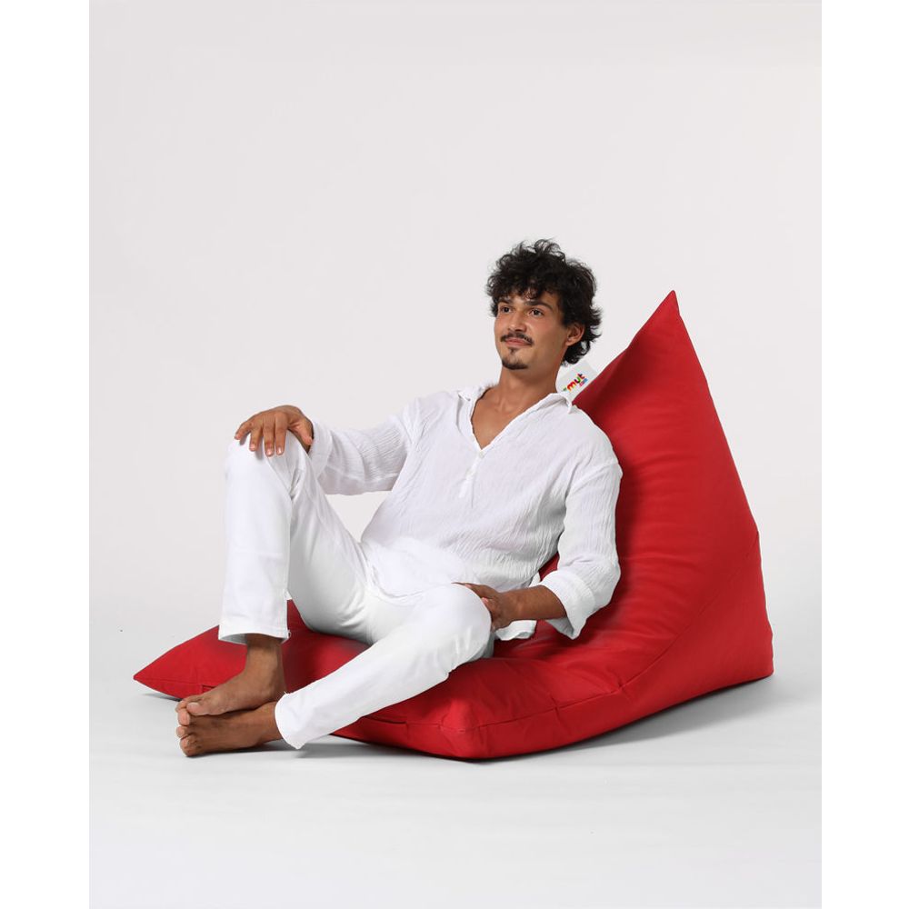 Piramidalni Veliki Pouf - Crveni Vrt Bean Bag slika 10