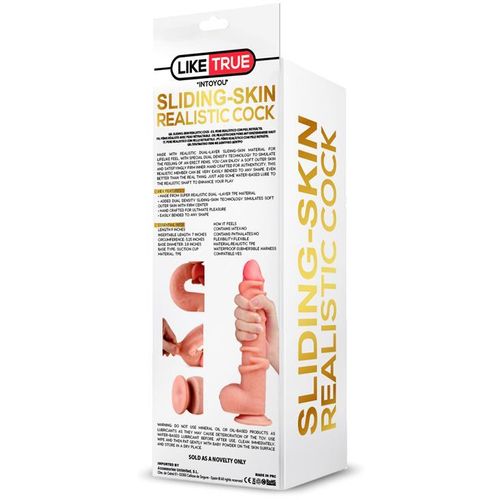 Liketrue Slidy realistični dvoslojni dildo 22,8cm slika 9