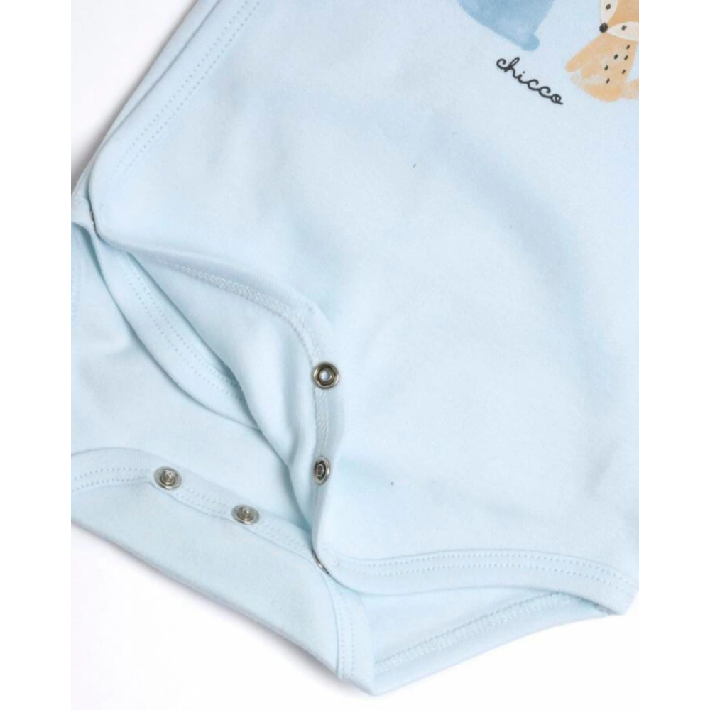 Chicco Bodi sa kratkim rukavima za bebe 2kom, Svijetlo plavi slika 2