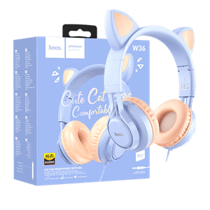 hoco. Slušalice sa mikrofonom, mačje uši, plava - W36 Cat ear, Dream Blue
