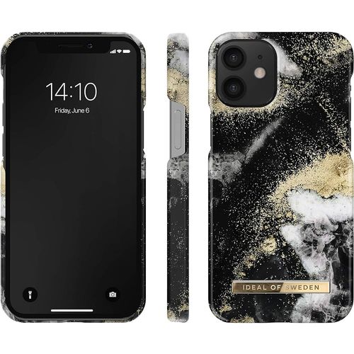 iDeal of Sweden Maskica - iPhone 12 mini - Black Galaxy Marble slika 1