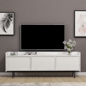 Hanah Home Atlas - White White TV Stand