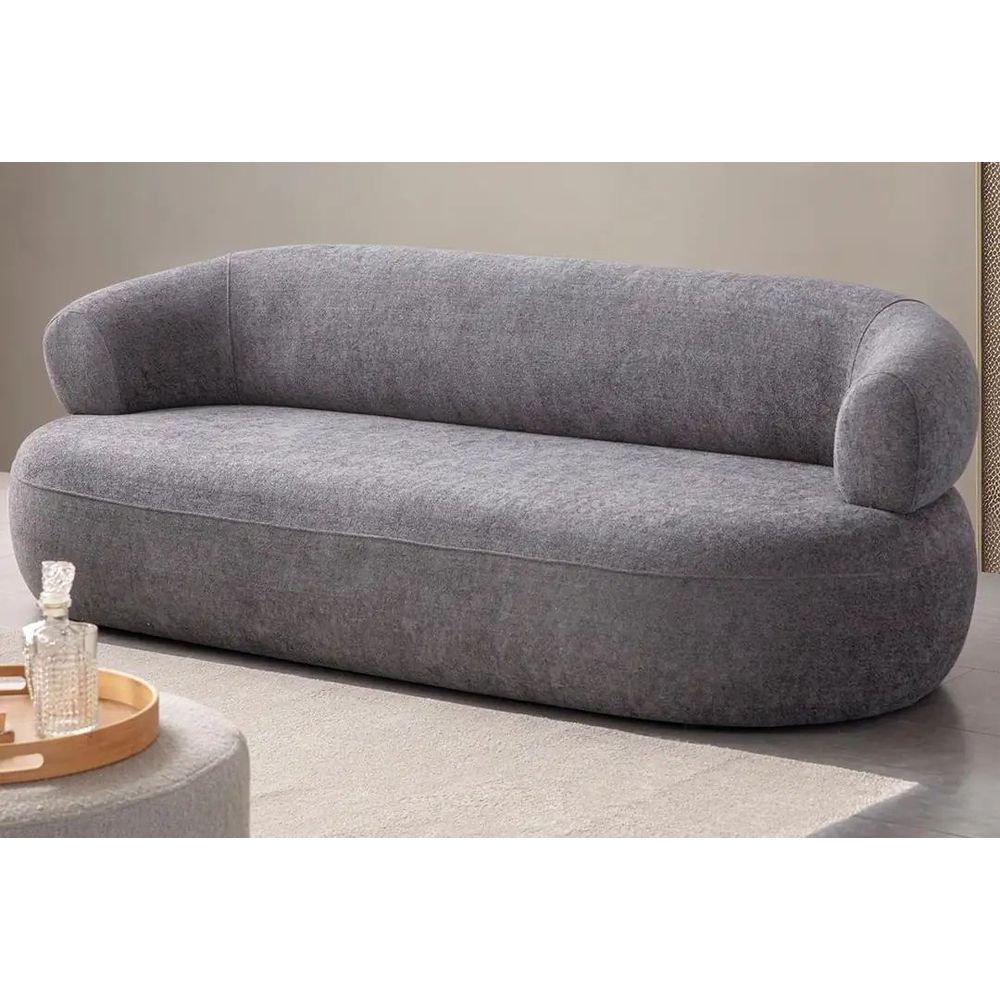 Sofa za tri osobe Roma - tamno siva slika 1