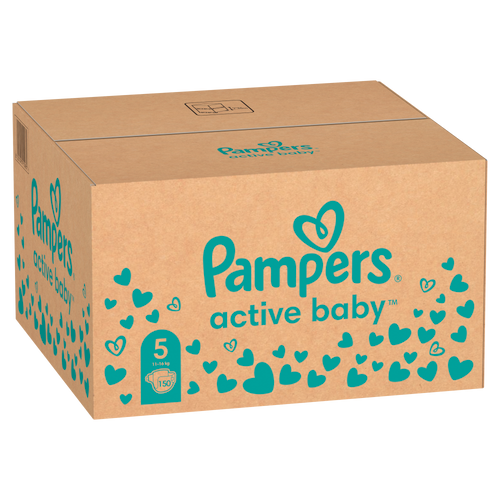 Pampers Active Baby - XXL Mjesečno Pakiranje Pelena veličina 5, 150 komada slika 3