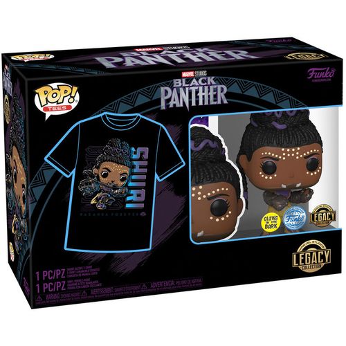 Set figure POP & Tee Marvel Black Panther Shury Exclusive size S slika 2