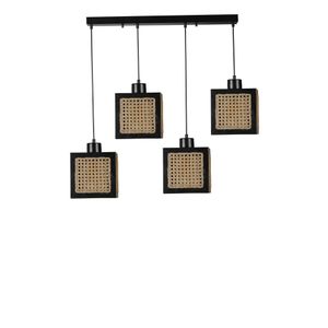 Luster Kumsal 8701-6 od Rattan Prutina u Crnoj Boji