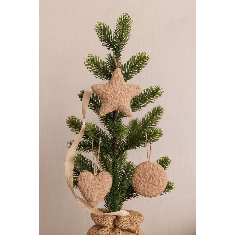 Christmas ornament 3 Lu Set, colour: brown slika 1