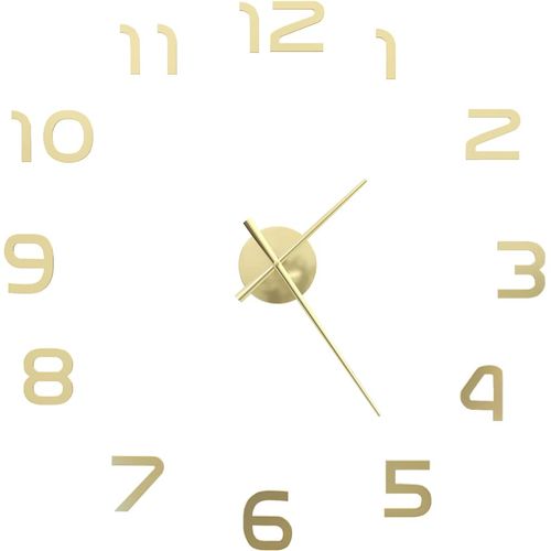 3D zidni sat moderni dizajn 100 cm XXL zlatni slika 12