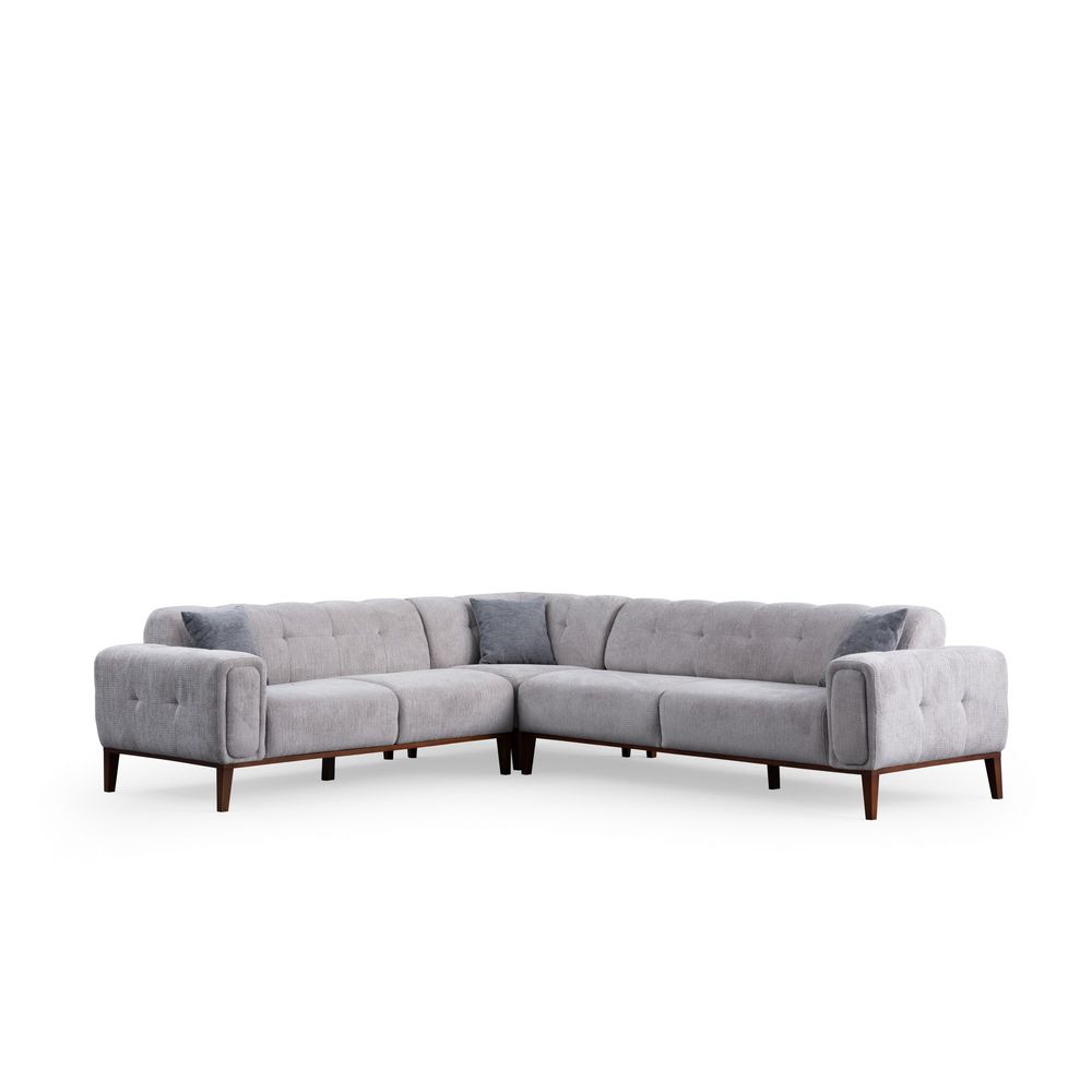 Athena Corner L2-C-3R - Svijetlosiva Ugaona Sofa slika 5