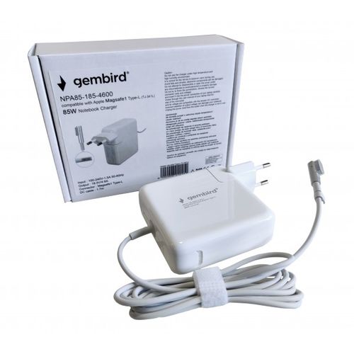 NPA85-185-4600 (TJ-341L Apple Type-L) Gembird punjac za MacBook 85W-18.5V-4.6A, Magsafe1 Type-L slika 1