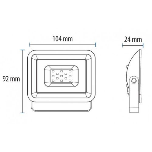 x-LED reflektor 10W 6500K LRF013EW-10/BK slika 3