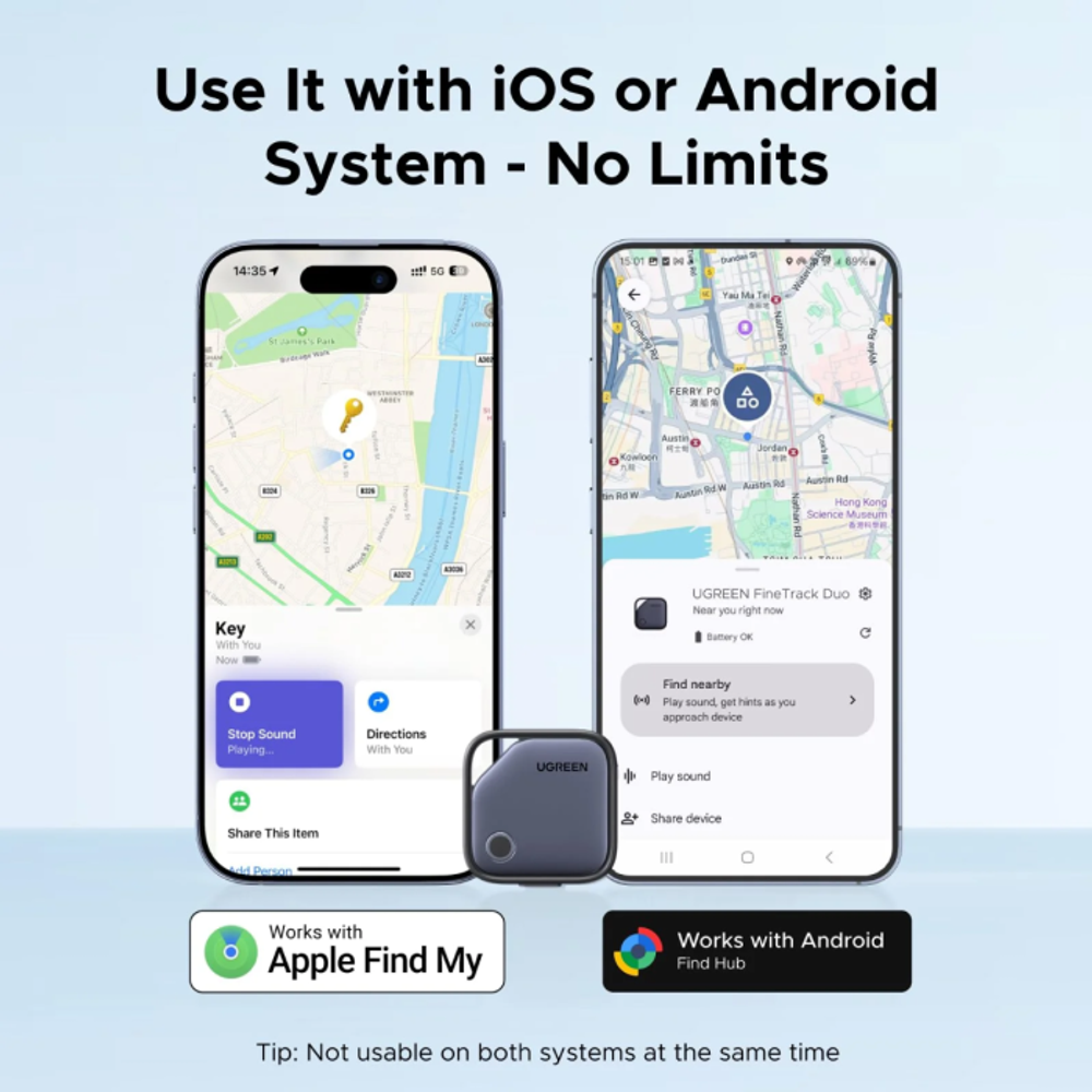 UGREEN Finder Pro Bluetooth sledilnik za iOS i Android, 4 kosa slika 6