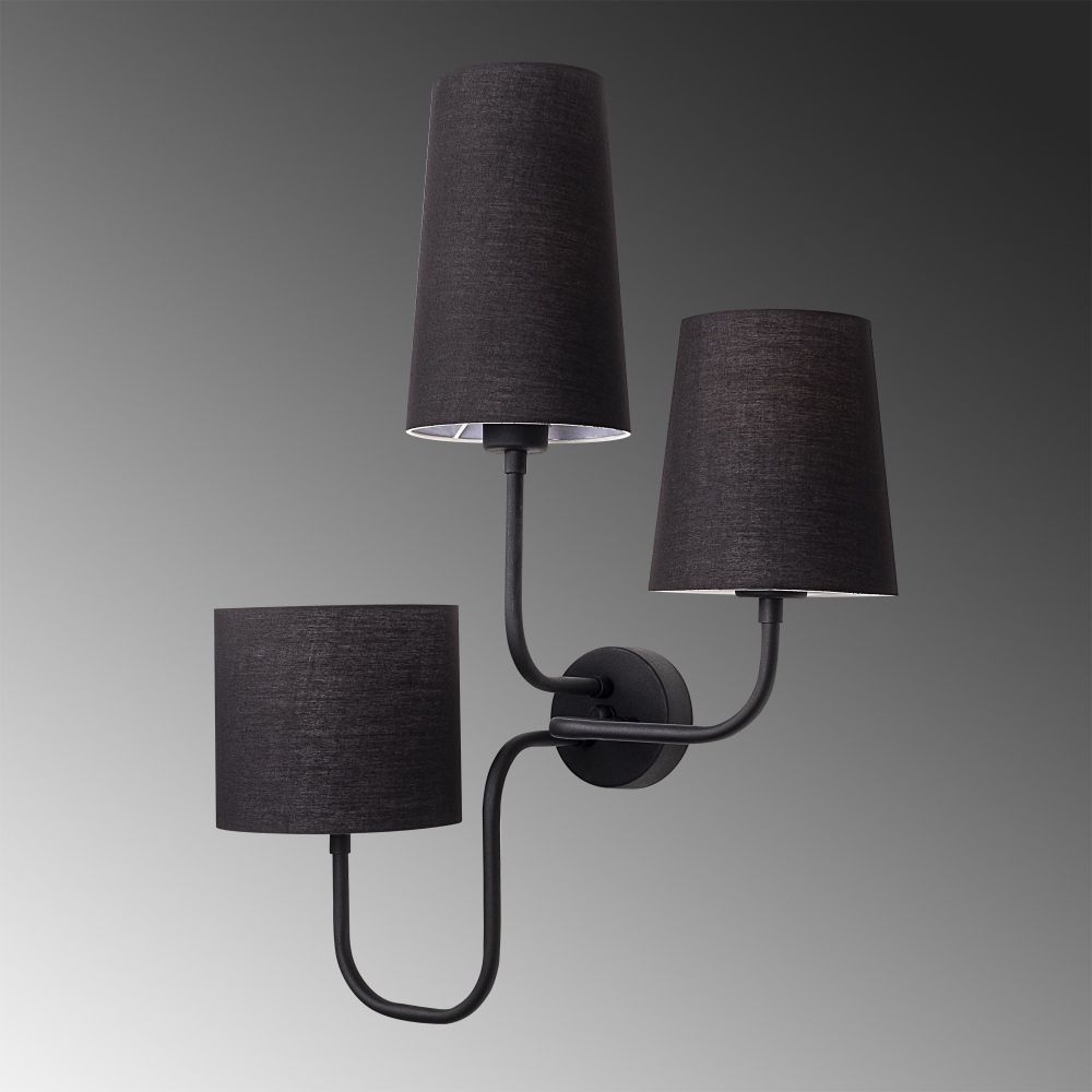Çatal - Crna Zidna Lampa 3571 slika 4
