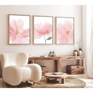 Huhu192 - 30 x 40 Multicolor Decorative Framed MDF Painting (3 Pieces)