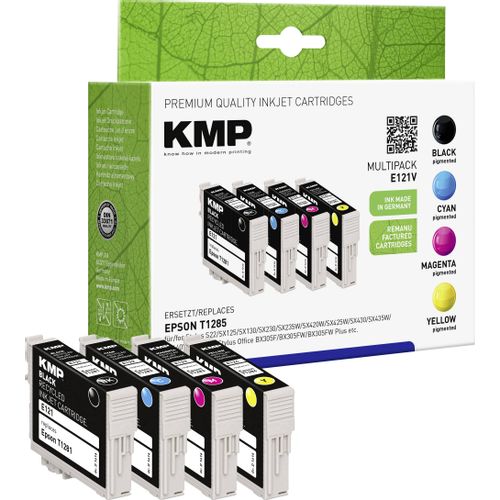 KMP tinta zamijenjen Epson T1285, T1281, T1282, T1283, T1284 kompatibilan kombinirano pakiranje crn, cijan, purpurno crven, žut E121V 1616,0050 slika 3